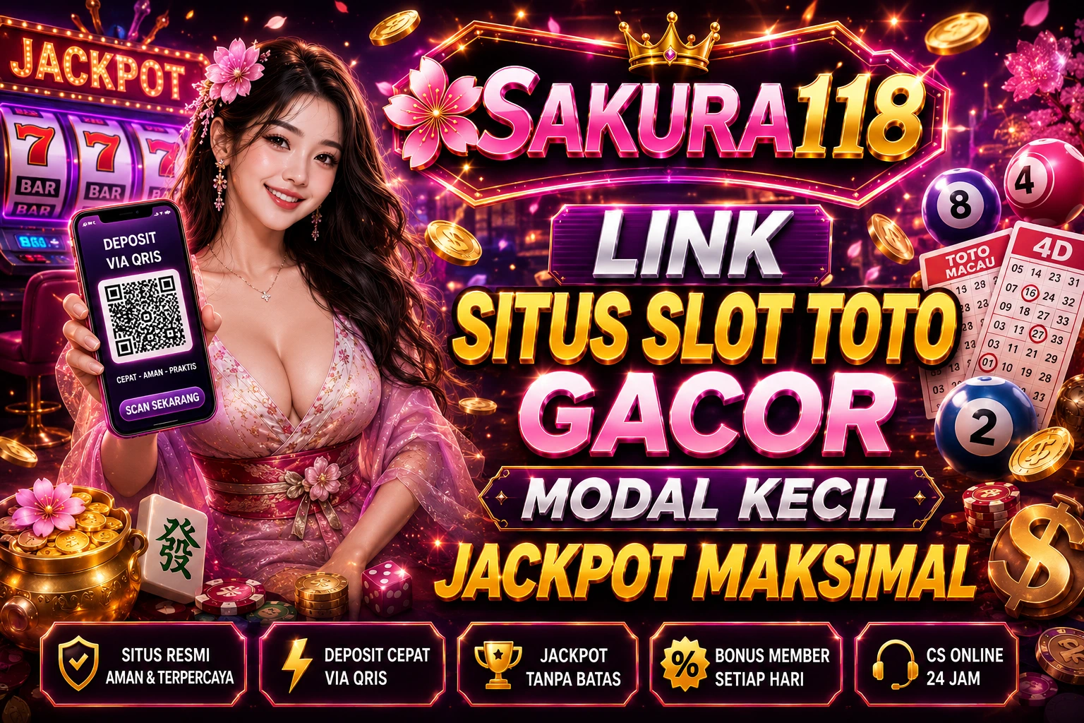 Sakura118 - Link Situs Slot Toto Gacor Modal Kecil Jackpot Maksimal